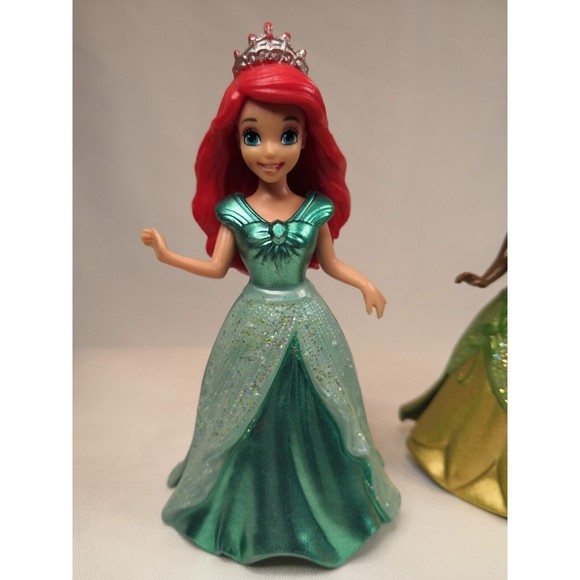 Disney Princess Magiclip Magic Clip Dolls Ariel Tiana Belle Lot of 3 w/Dresses - Picture 4 of 13